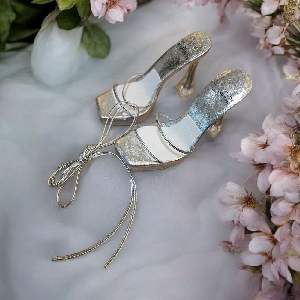 Jeffrey Campbell Metallic Silver Heels